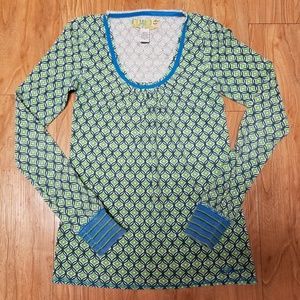 Billabong Gathered Scoop Neck Thermal Top, Medium